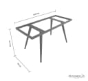 Magnolia Home Esstisch mit grauer Keramikplatte und schwarzen Metallbeinen Bild 4
