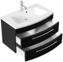 Magnolia Home Waschtisch Badmöbel Bella 80 Schwarz SoftClose Bild 1