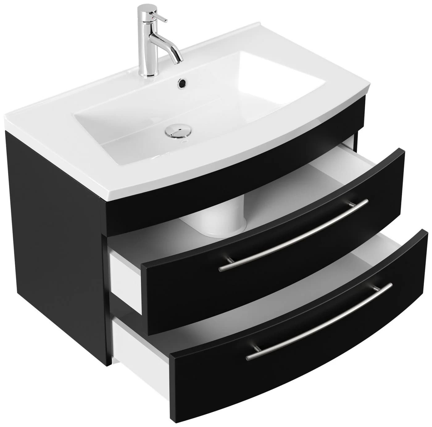 Magnolia Home Waschtisch Badmöbel Bella 80 Schwarz SoftClose - Bild 1