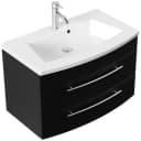 Magnolia Home Waschtisch Badmöbel Bella 80 Schwarz SoftClose Bild 2