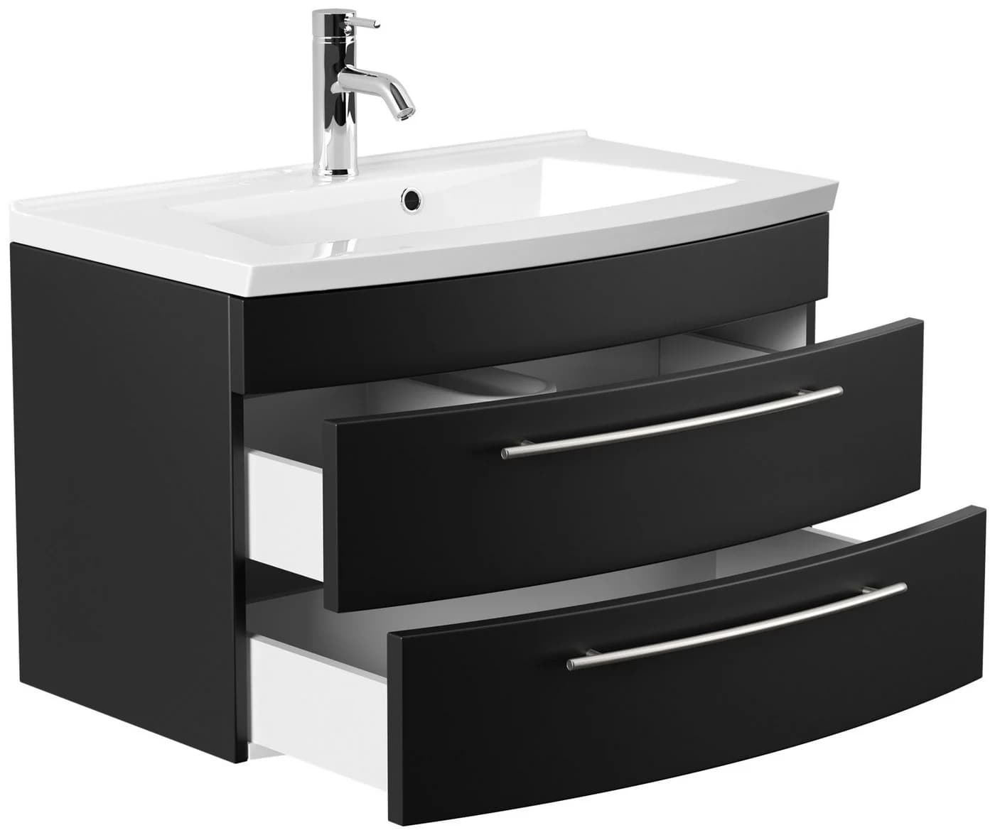 Magnolia Home Waschtisch Badmöbel Bella 80 Schwarz SoftClose - Bild 4