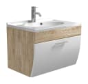 Magnolia Home Waschtisch Badmöbel Anolas 70cm Weiß Eiche Hell Bild 1