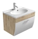 Magnolia Home Waschtisch Badmöbel Anolas 70cm Weiß Eiche Hell Bild 2