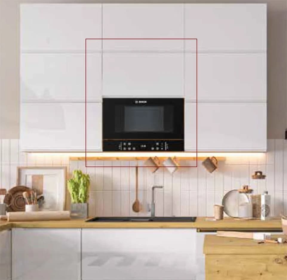 Feldmann-Wohnen Mikrowellenumbauschrank Bonn Soft-Close MDF Fronten