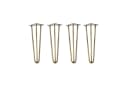 Natural Goods Berlin Tischbein 4er Set HAIRPIN Legs Antik Gold Bild 1