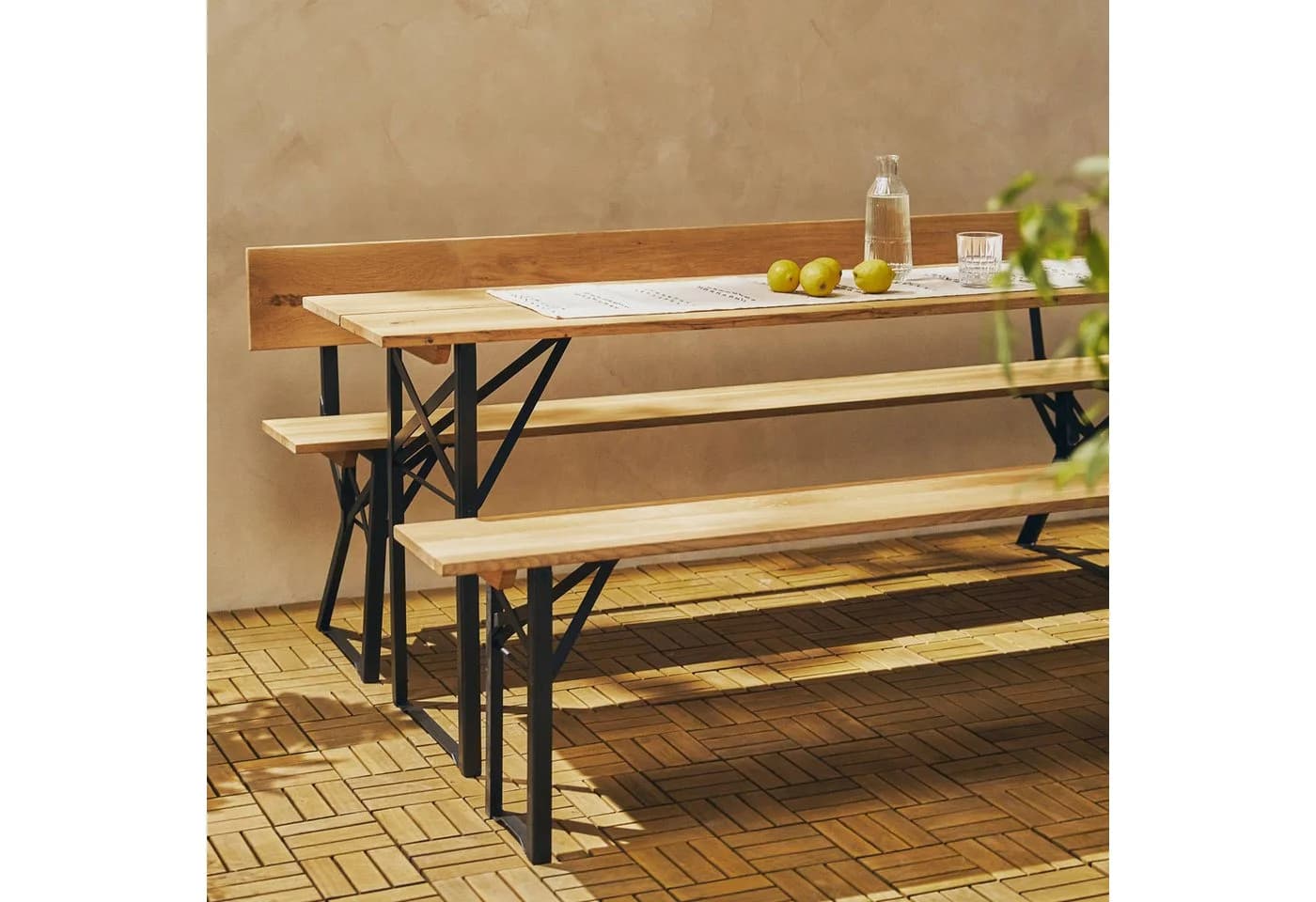 Natural Goods Berlin Bierzeltgarnitur CLASSIC Klappbar Schwarz