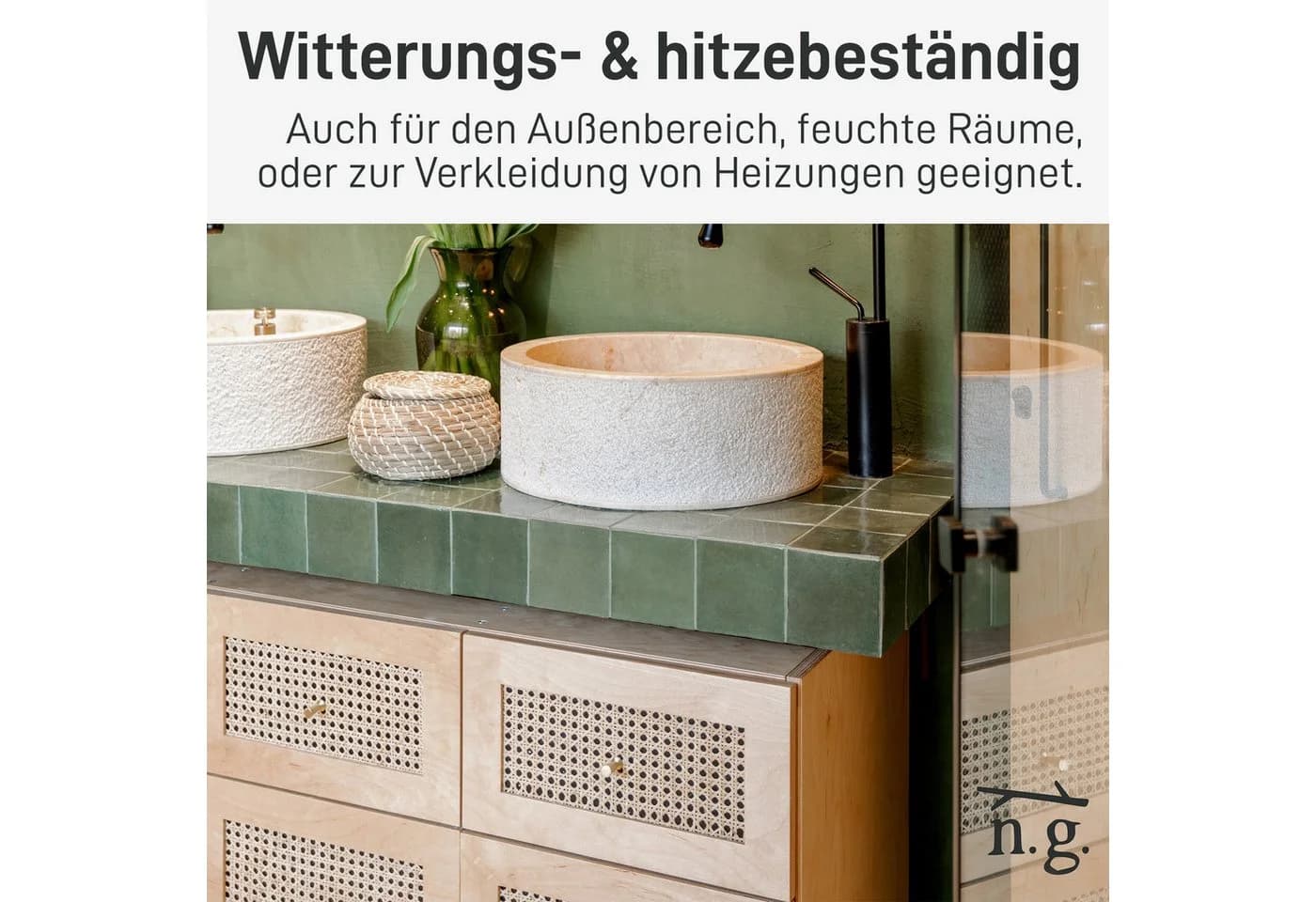 Natural Goods Berlin Wiener Geflecht Rattangewebe PE hitzebeständig - Bild 5