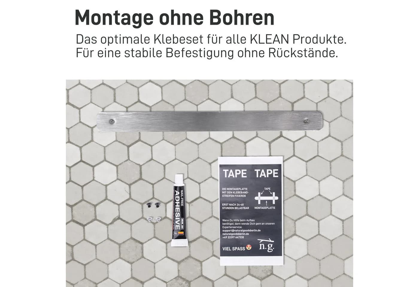 Natural Goods Berlin Duschablage KLEAN Weiß Rostfrei - Bild 5