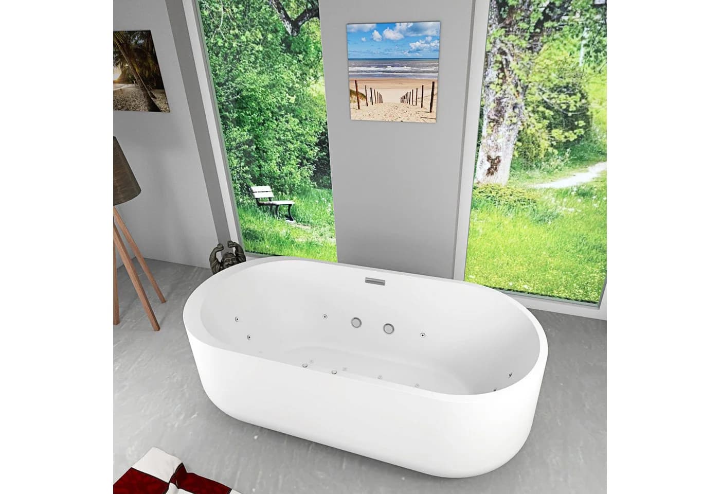 AcquaVapore Whirlpool-Badewanne 170x80cm mit LED-Beleuchtung - Bild 3