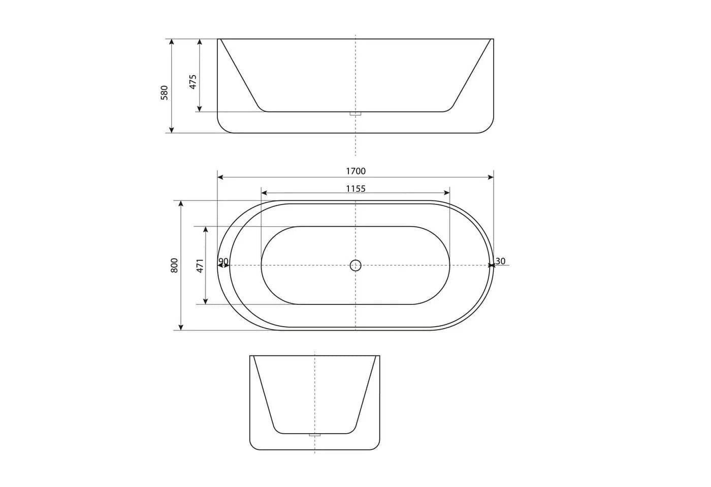 AcquaVapore Whirlpool-Badewanne 170x80cm mit LED-Beleuchtung - Bild 5