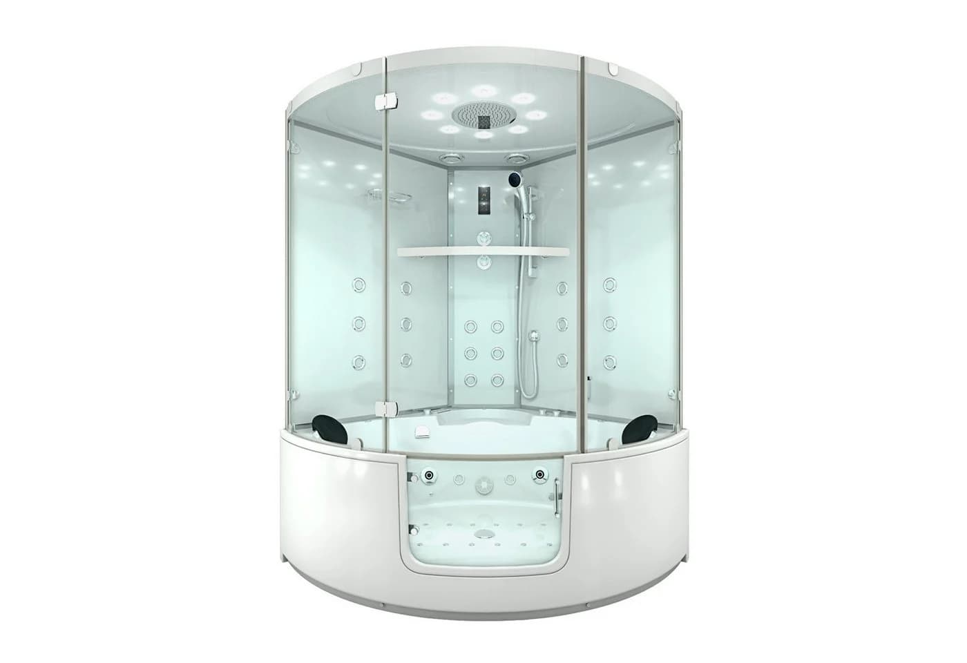 AcquaVapore Großraumdusche mit Dampfdusche, Whirlpool & Massagedüsen Weiß - Bild 2