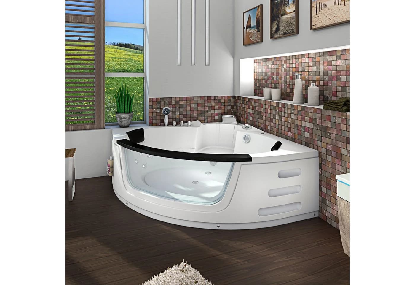 AcquaVapore Whirlpool-Badewanne 140x140cm mit Reinigungsfunktion - Bild 3
