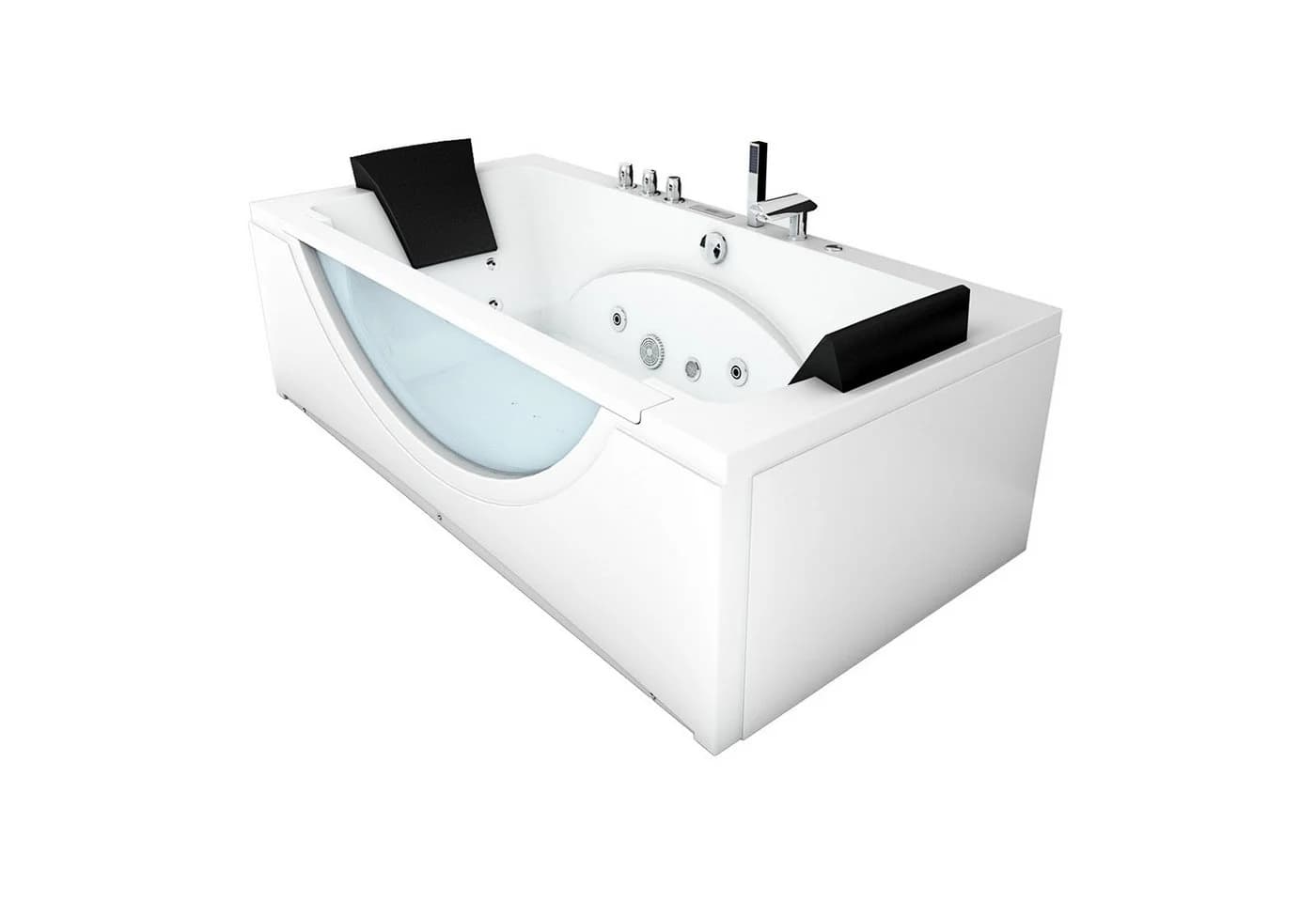AcquaVapore Whirlpool-Badewanne Eckwanne W81-A-ALL Weiß mit Wassermassage - Bild 2