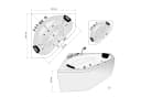 AcquaVapore Whirlpool-Badewanne Eckwanne 140x140cm mit Heizung Bild 5