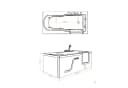 AcquaVapore Whirlpool-Badewanne Seniorenwanne mit Tür weiß Bild 4