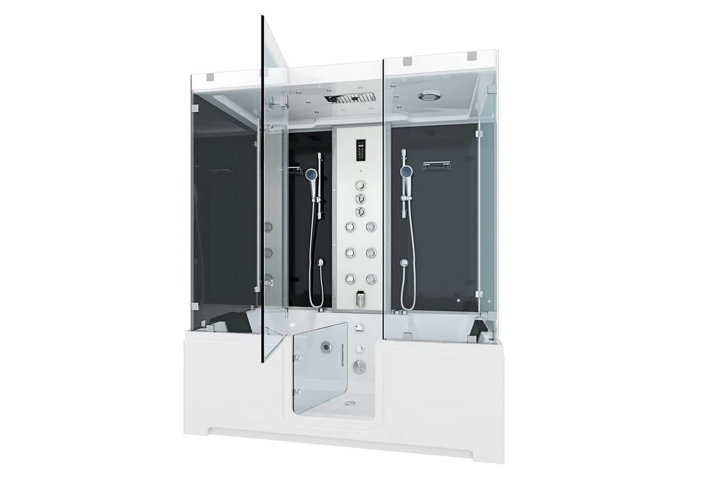 AcquaVapore Duschkabine Whirlpool Badewanne Schwarz ESG - Bild 2