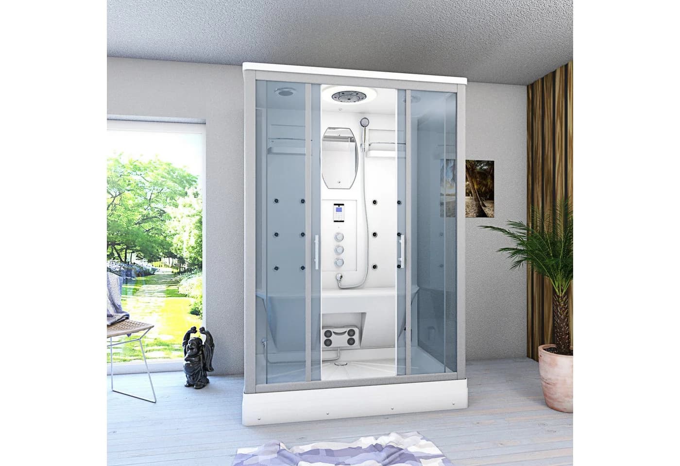 AcquaVapore Dampfdusche 140x90cm mit Regendusche & Dampfgenerator - Bild 3