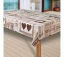 Laro Tischdecke Wachstuch Coffee Herzen Braun Rechteckig Bild 4