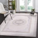 Carpetilla Designteppich Wohnzimmer Teppich Designer Orientisch Teppich Vizon-Cream-Beige Bild 1