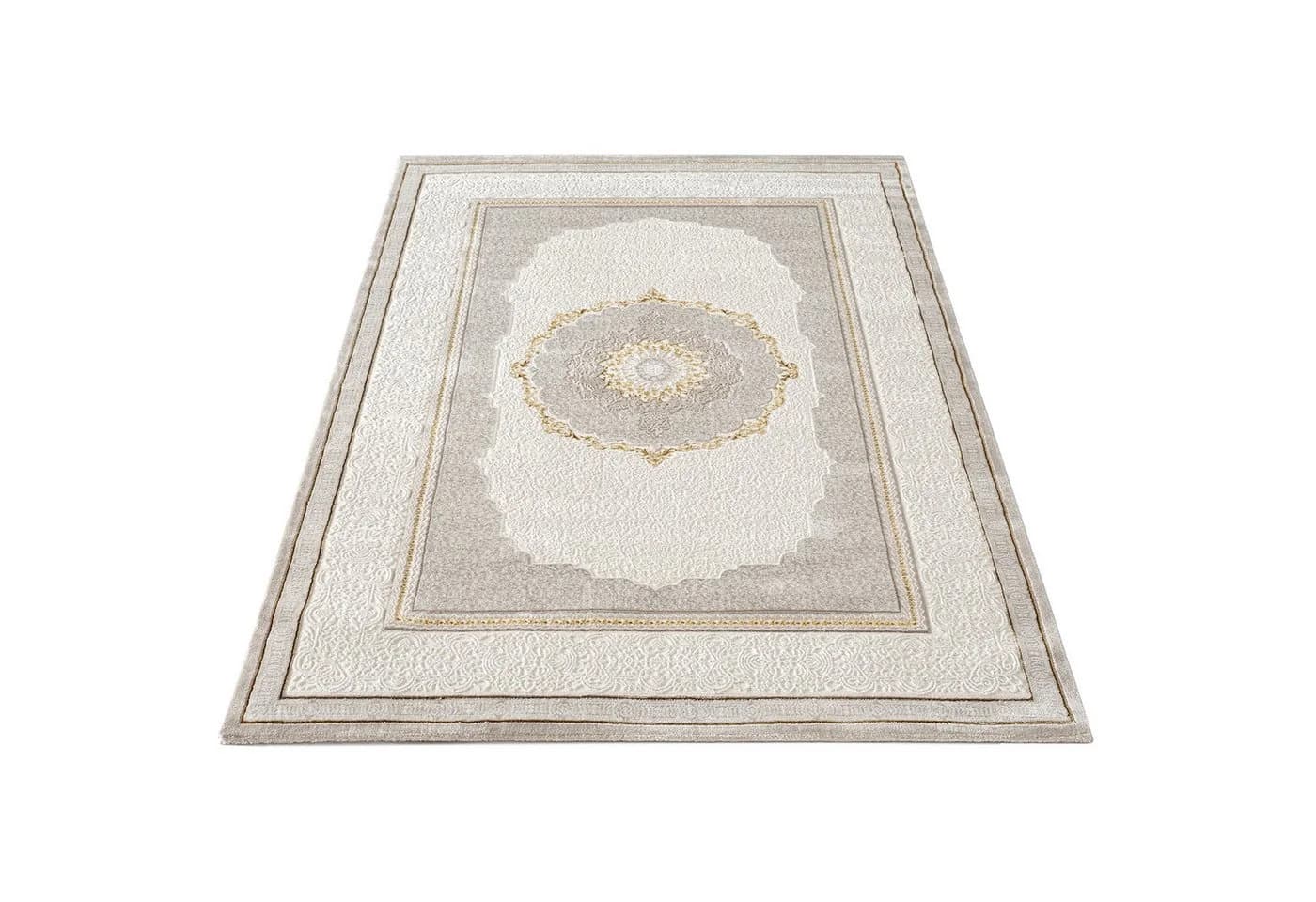 Carpetilla Designteppich Wohnzimmer Teppich Designer Orientisch Teppich Vizon-Cream-Beige - Bild 2