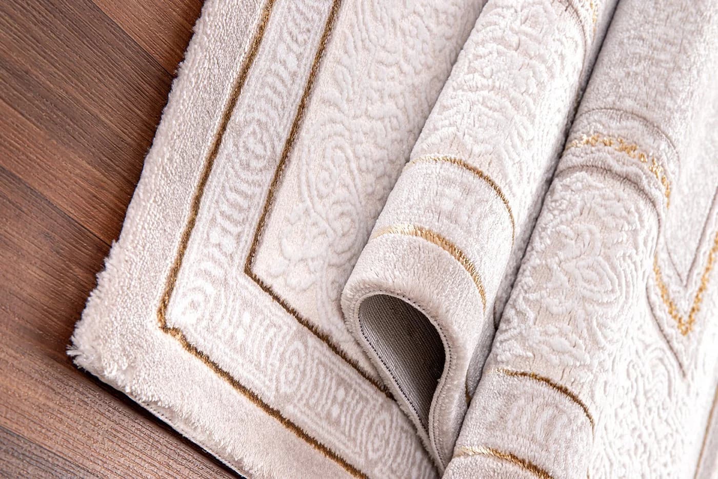 Carpetilla Designteppich Wohnzimmer Teppich Designer Orientisch Teppich Vizon-Cream-Beige - Bild 3