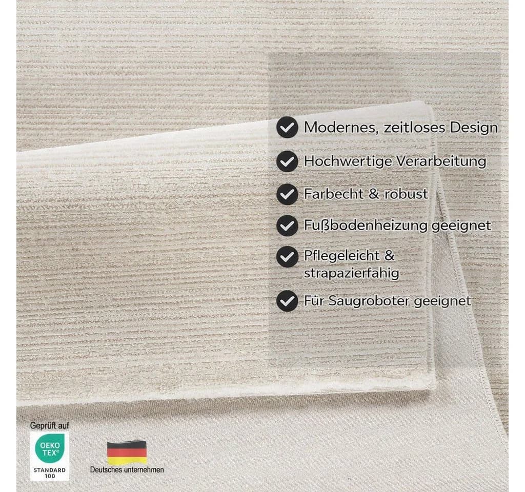 Carpetilla Designteppich Cream-Beige Abstrakt Modern - Bild 5