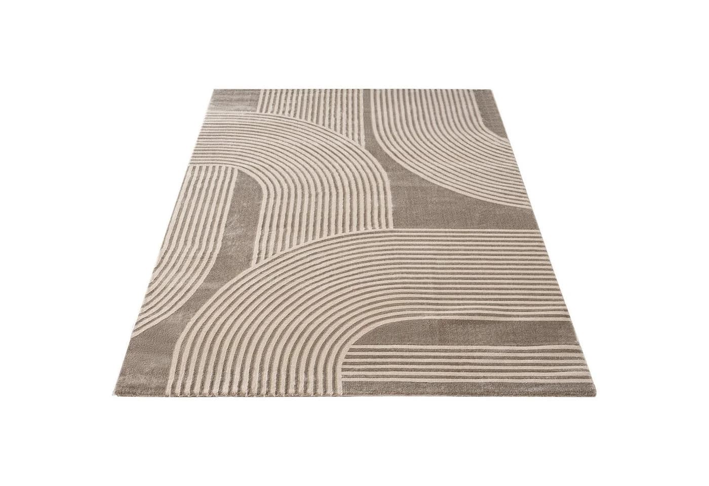Carpetilla Designteppich Designer Wohnzimmer Teppich Abstrakte Musterung Modern Nerz-Nerz - Bild 2
