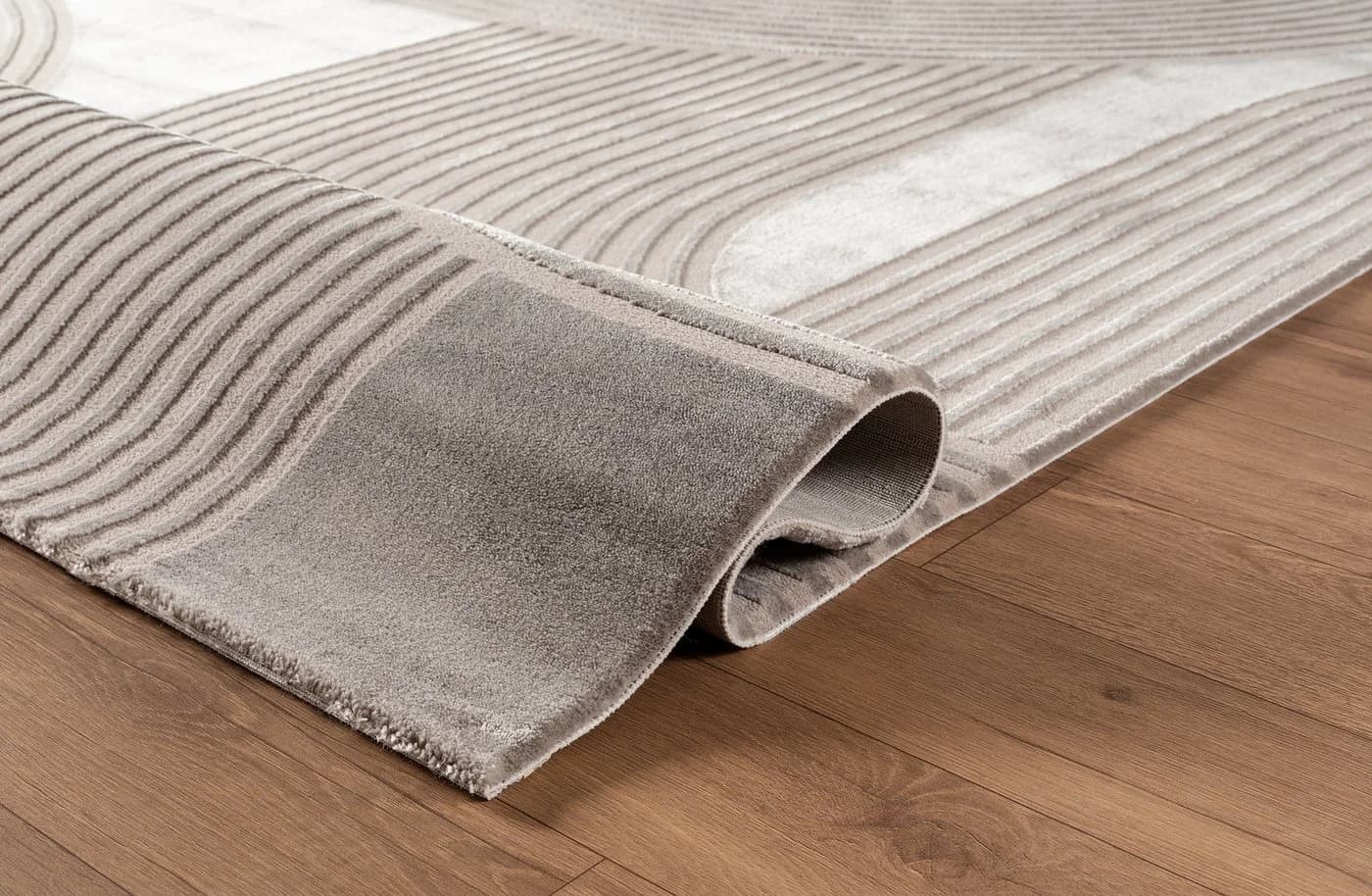 Carpetilla Designteppich Designer Wohnzimmer Teppich Abstrakte Musterung Modern Nerz-Nerz - Bild 3