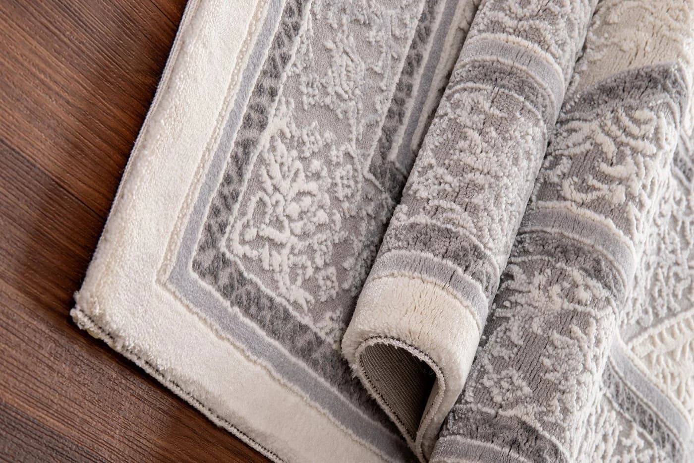Carpetilla Designteppich Orientalisch Modern Grau/Cream - Bild 3