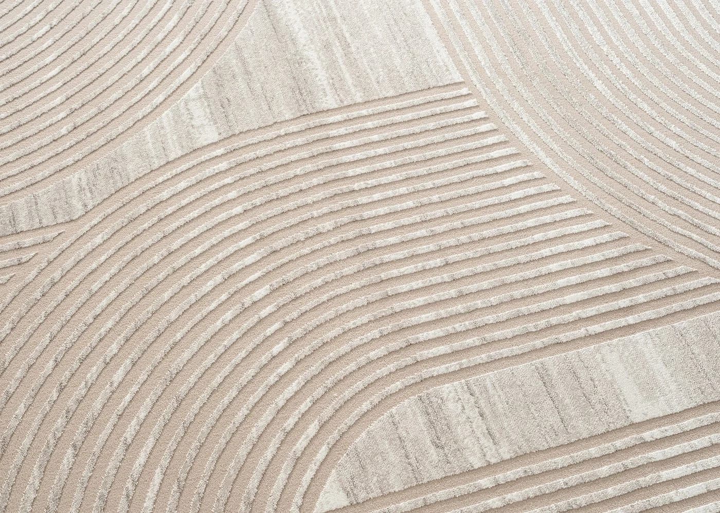 Carpetilla Designteppich Welle Cream-L.Nerz Polyester - Bild 5
