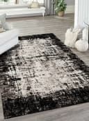Carpetilla Designteppich Wohnzimmer Teppich Abstrakte Musterung Schwarz-Cream Bild 1