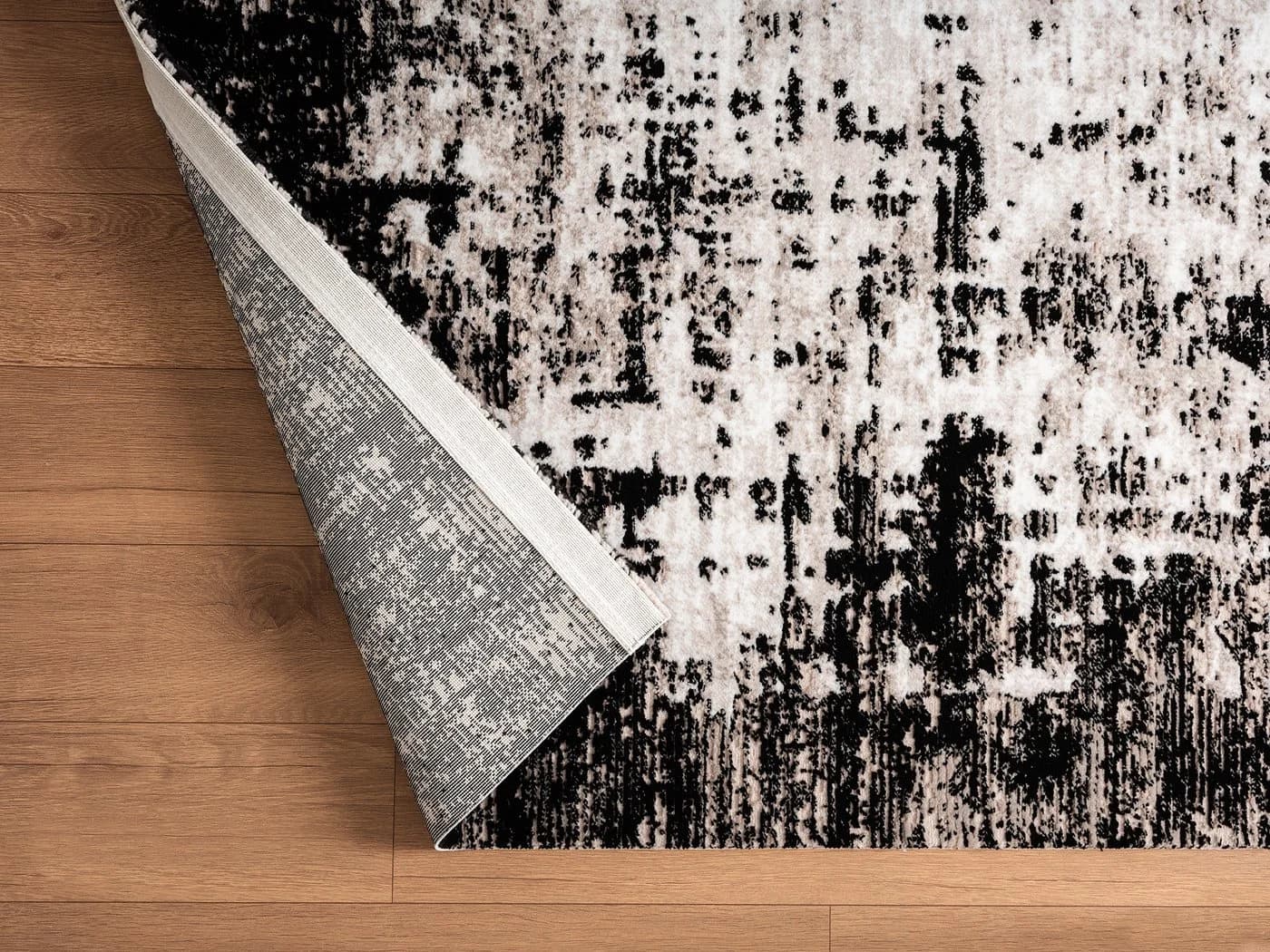 Carpetilla Designteppich Wohnzimmer Teppich Abstrakte Musterung Schwarz-Cream - Bild 4