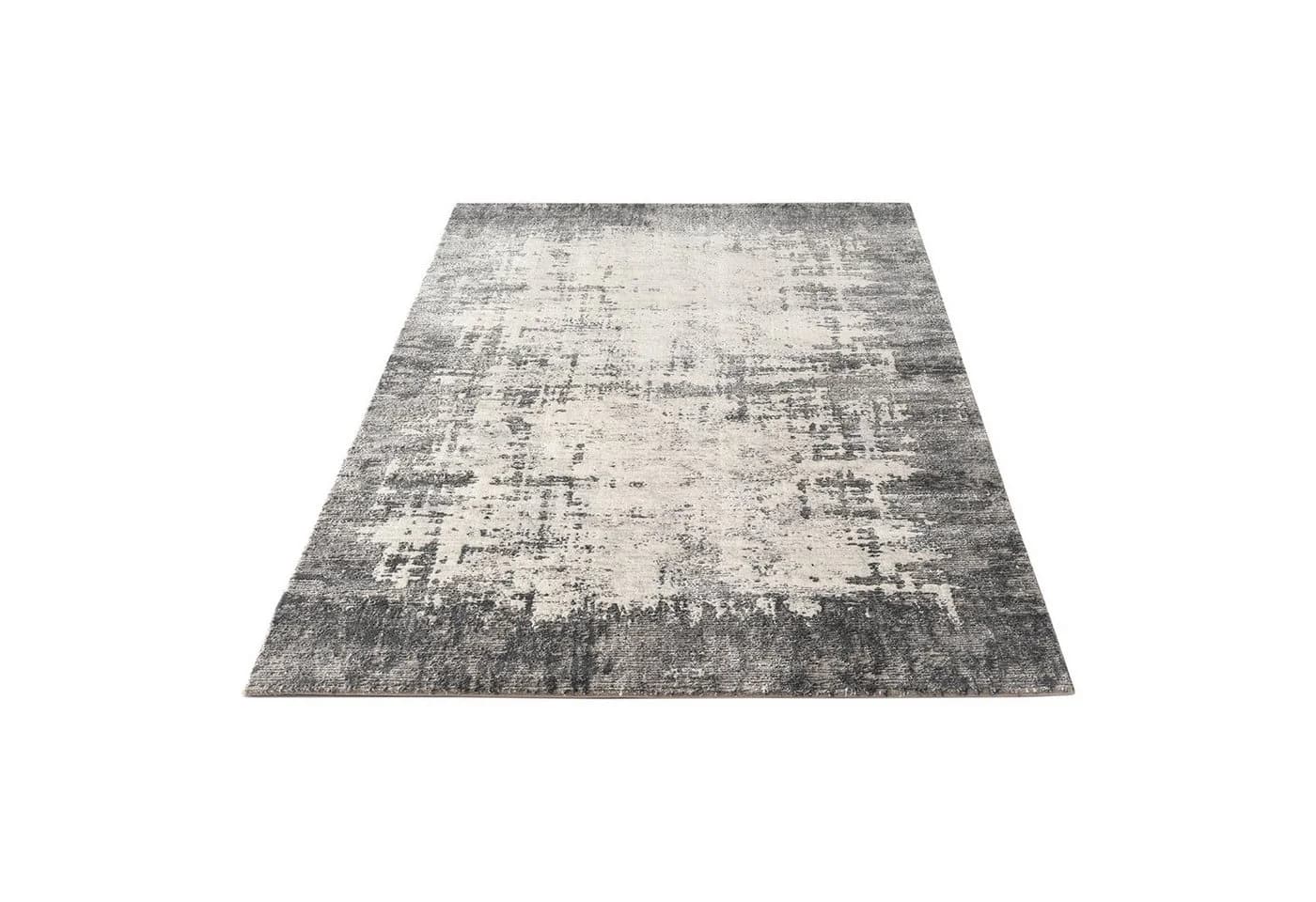 Carpetilla Designer Teppich Hochflor Wohnzimmer Abstrakt Grau-Cream - Bild 2