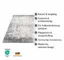 Carpetilla Designer Teppich Hochflor Wohnzimmer Abstrakt Grau-Cream Bild 3