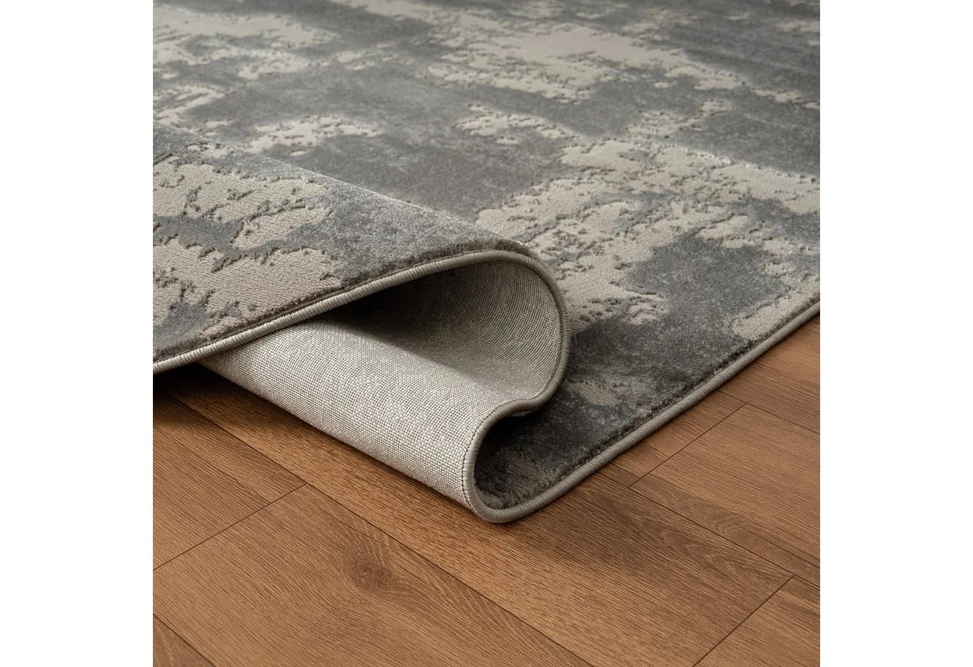 Carpetilla Designteppich Oval Grau Abstrakt