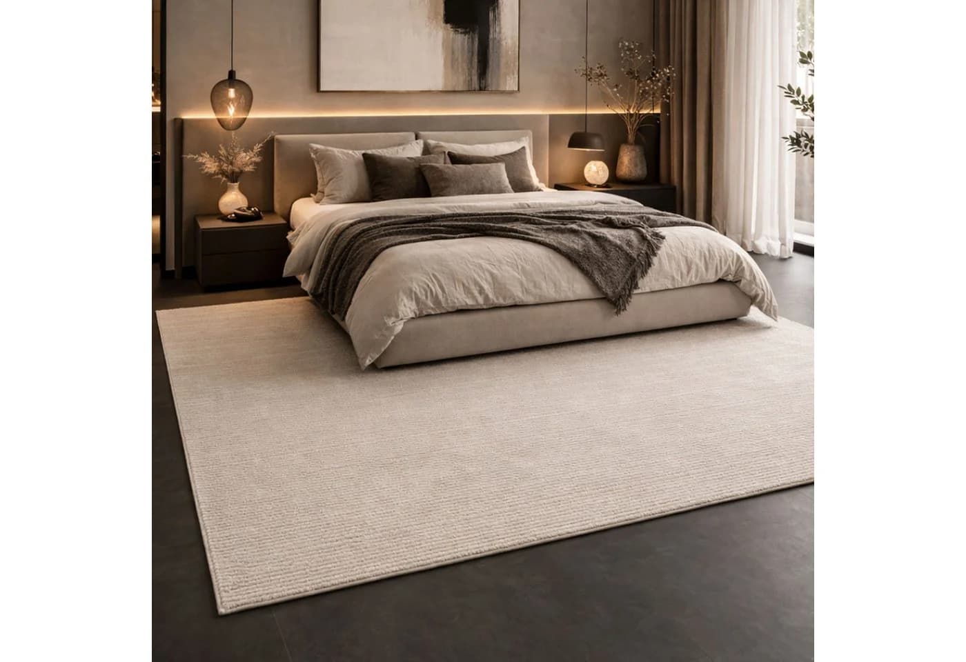 Carpetilla Teppich Marvin Beige Creme - Bild 2