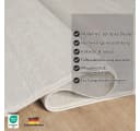 Carpetilla Kurzflor Teppich Creme Modern 3D Muster Bild 3