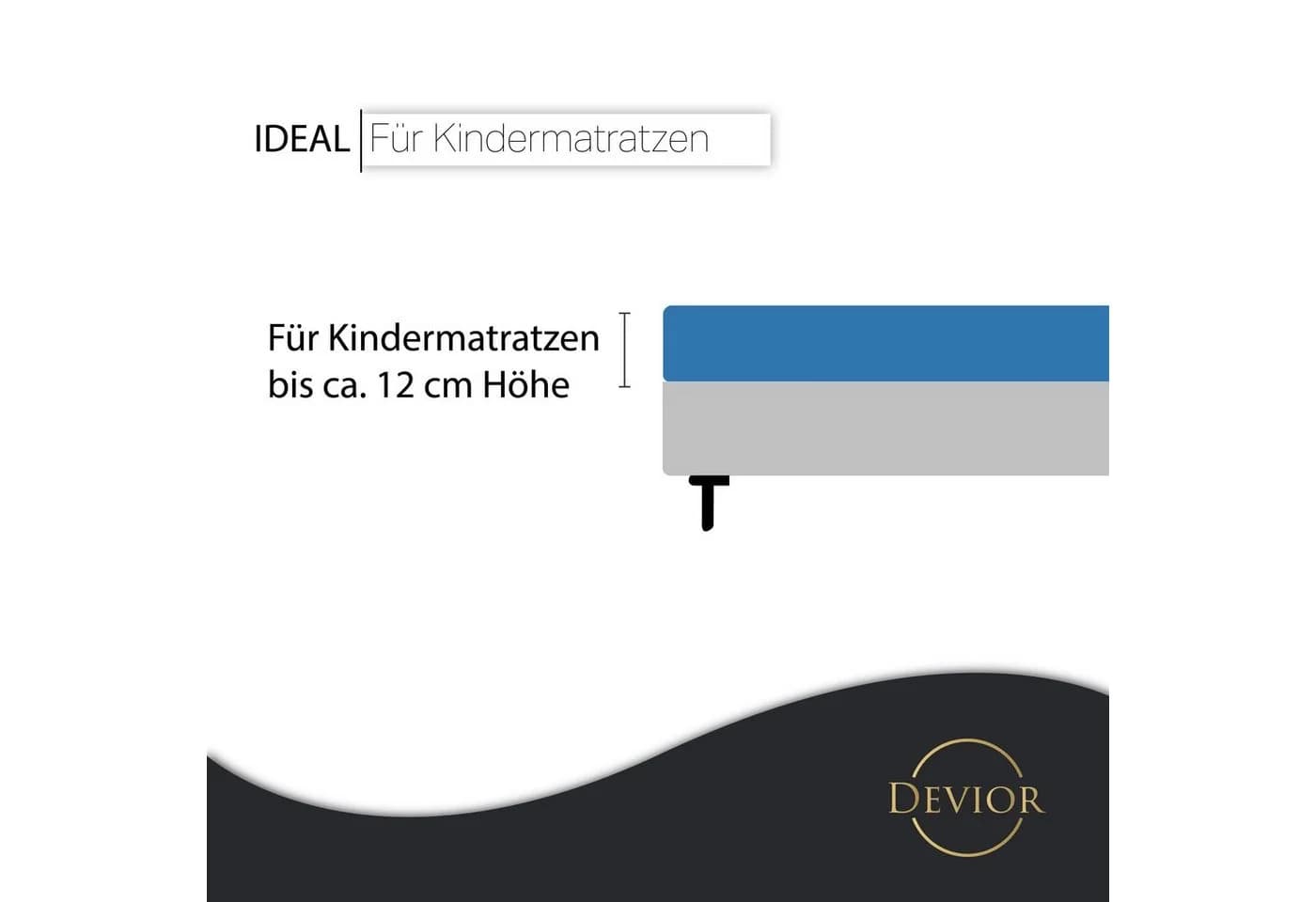 Devior Spannbettlaken für Baby- & Kinderbetten 60x120 & 70x140, 100% Baumwolle, Jersey, Gummizug - Bild 4