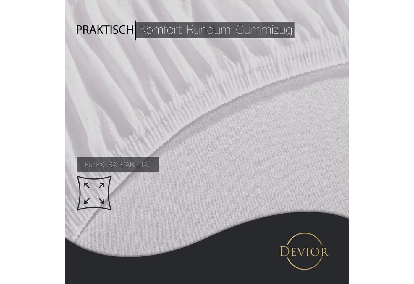 Devior Spannbettlaken Jersey Anthrazit 100% Baumwolle - Bild 5
