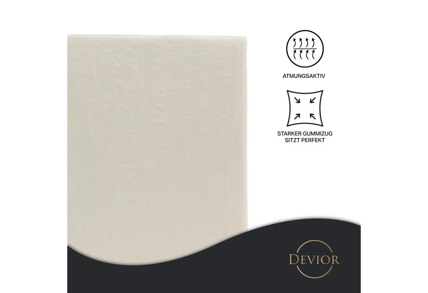 Devior Spannbettlaken Nicki-Plüsch Cashmere-Touch Beige 190g/m²