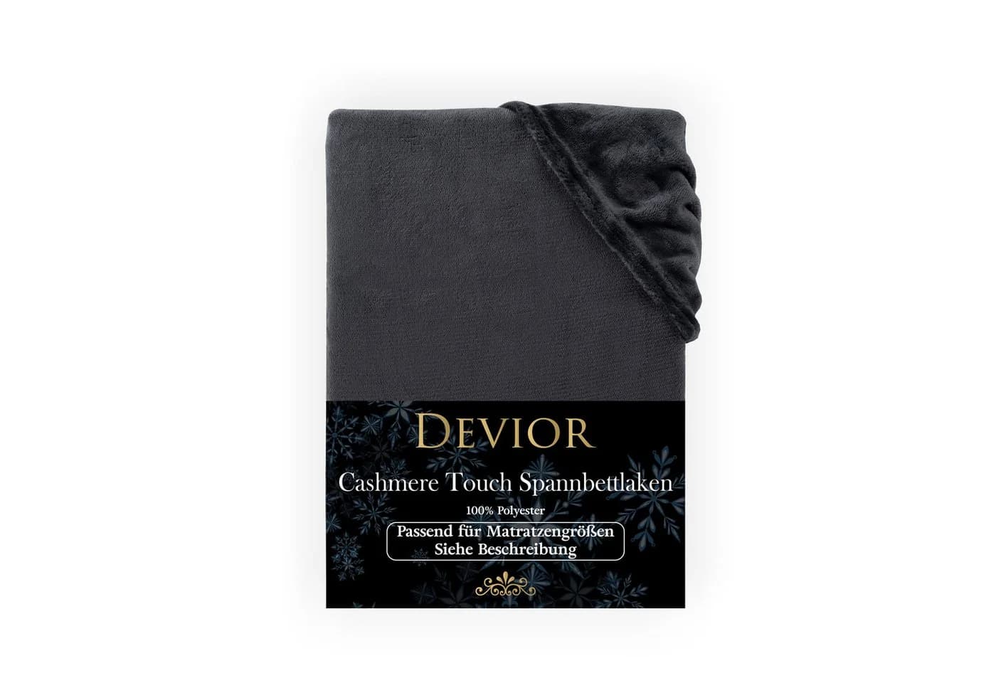 Devior Spannbettlaken Nicki-Plüsch Grau Cashmere-Touch 190g/m² - Bild 2