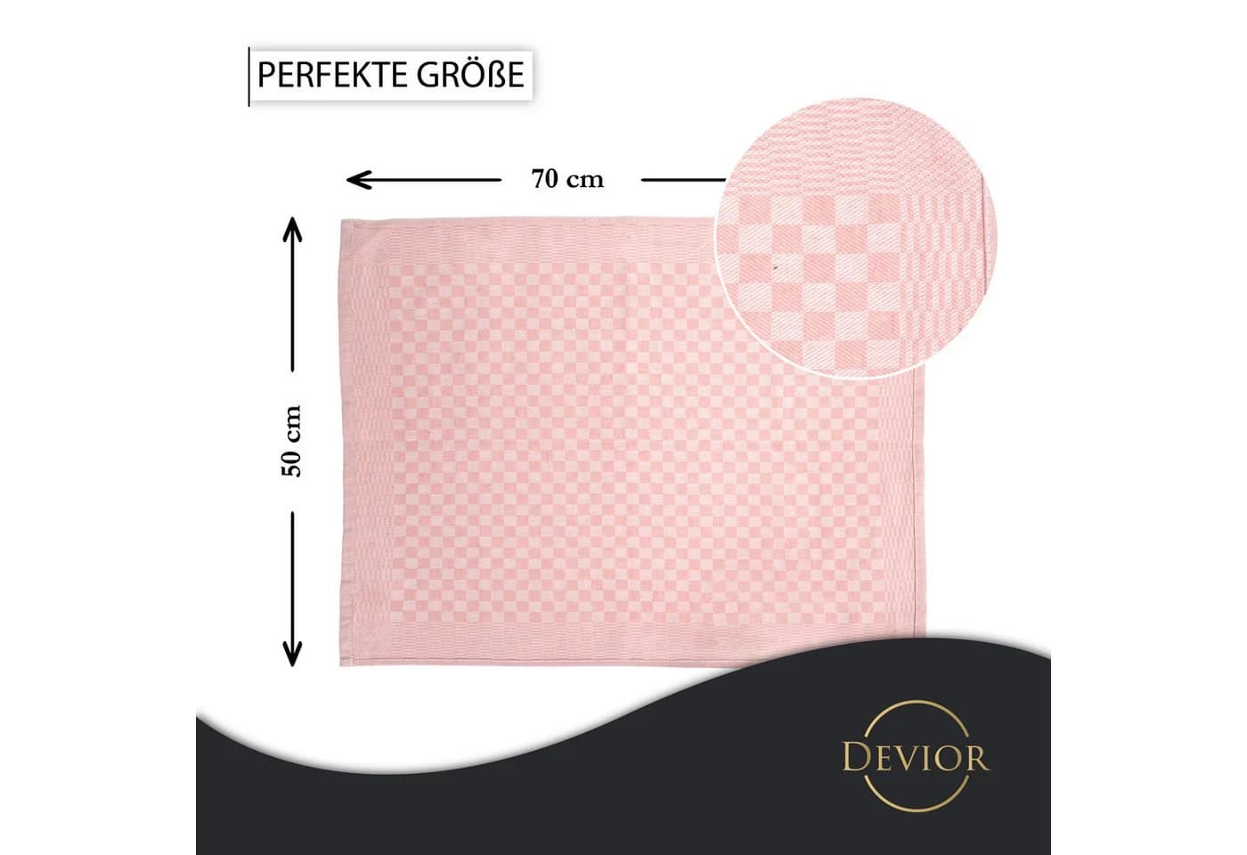 Devior Spültuch 50x70 cm Rosa 10-tlg. 100% Baumwolle