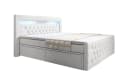 Luxusbetten24 Boxspringbett Sera Weiß mit LED-Beleuchtung und Stauraum Bild 2