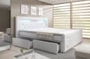Luxusbetten24 Boxspringbett Sera Weiß mit LED-Beleuchtung und Stauraum Bild 3