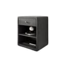 Luxusbetten24 Designer Nachttisch Amy mit Samtbezug Grau Bild 2