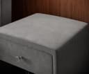 Luxusbetten24 Designer Nachttisch Amy mit Samtbezug Grau Bild 3
