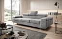 Luxusbetten24 Schlafsofa Siera Samt grau mit Schlaffunktion Bild 1