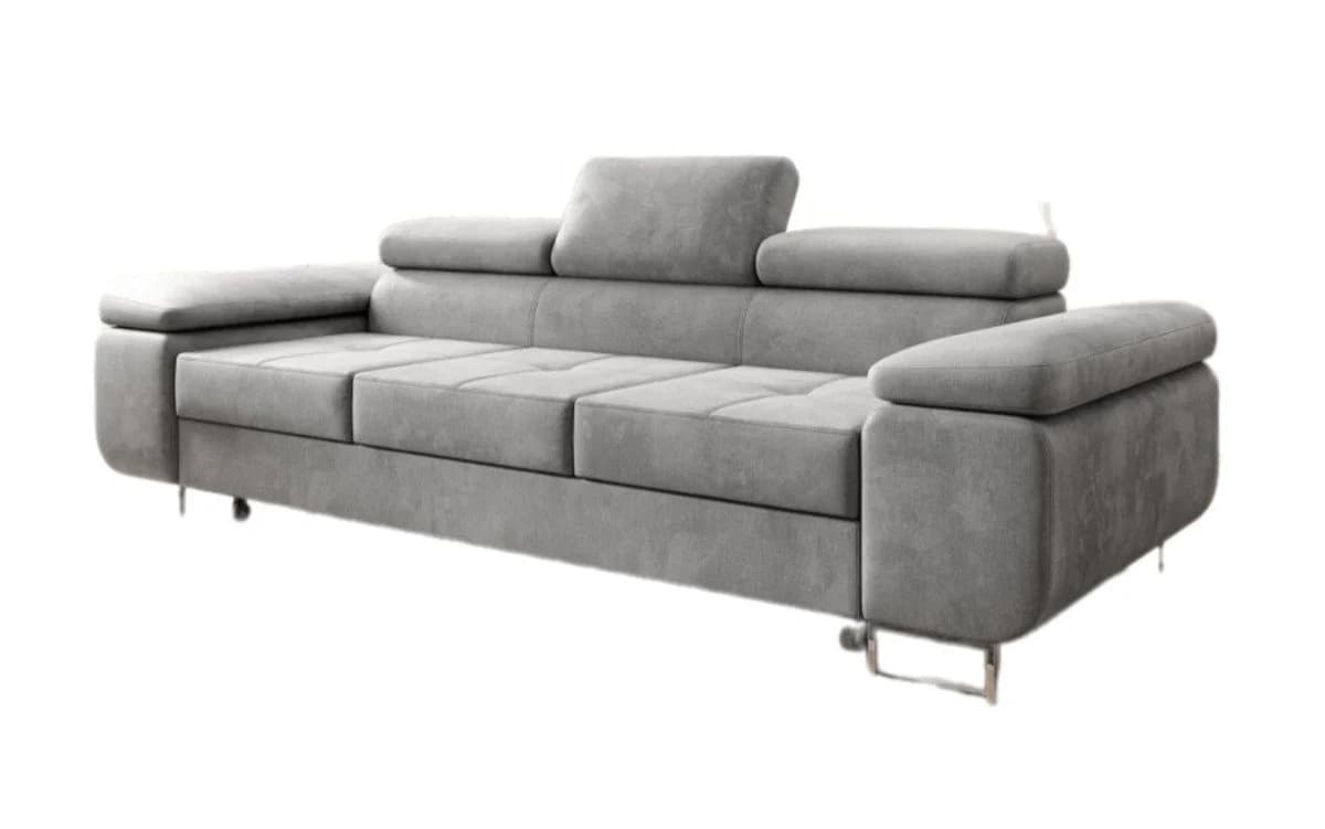 Luxusbetten24 Schlafsofa Siera Samt grau mit Schlaffunktion - Bild 2