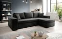 Luxusbetten24 Schlafsofa Denver Schwarz Samt mit Schlaffunktion Bild 1
