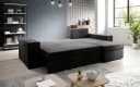 Luxusbetten24 Schlafsofa Denver Schwarz Samt mit Schlaffunktion Bild 4